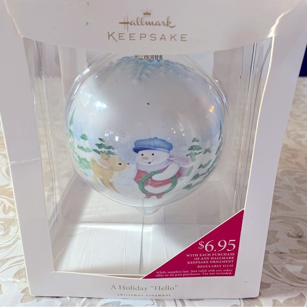 Hallmark Snow Buddies Ceramic Christmas Ornament in Box Gorgeous